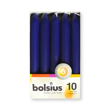 Bolsius háztartási gyertya Kék 10db/doboz