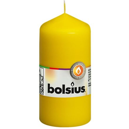 Bolsius henger gyertya sárga