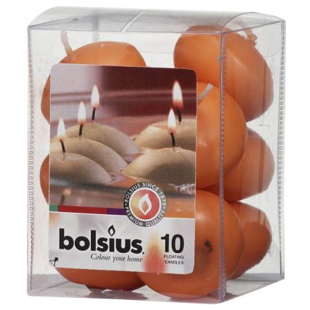Bolsius úszó gyertya narancssárga 10 db/csomag