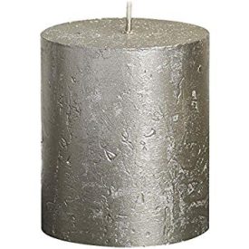 Bolsius rusztikus henger gyertya pezsgő metál medium