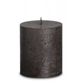 Bolsius rusztikus henger gyertya fekete metál medium