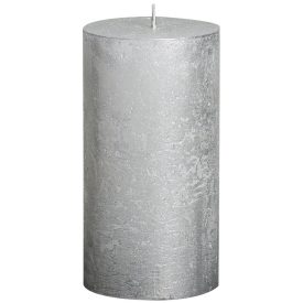 Bolsius rusztikus henger gyertya ezüst metál