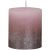 Bolsius rusztikus henger gyertya rózsaszín+ pezsgő metál medium