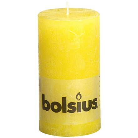 Bolsius rusztikus henger gyertya sárga
