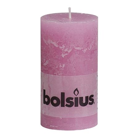 Bolsius rusztikus henger gyertya rózsaszín