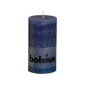 Bolsius rusztikus henger gyertya kék