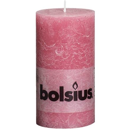 Bolsius rusztikus henger gyertya antik rózsaszín