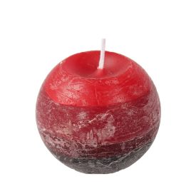 Réteges Gömb Gyertya Piros 8 cm