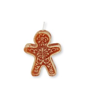 Mézeskalács emberke gyertya világos barna