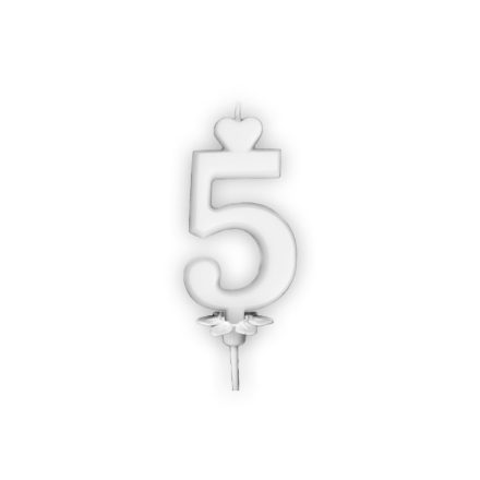 Szám gyertya 6cm 5