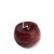 Rusztikus Gömb Gyertya Bordó 6cm