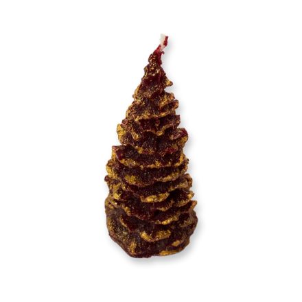 Karácsonyfa gyertya bordó