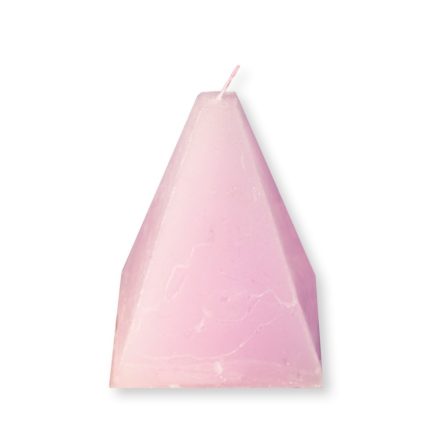 Rusztikus piramis gyertya rózsaszín