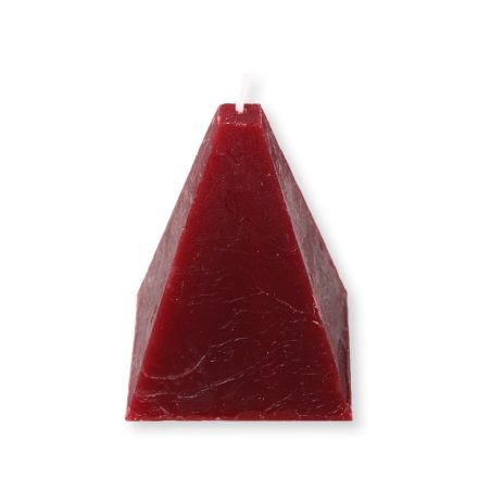 Rusztikus piramis gyertya piros