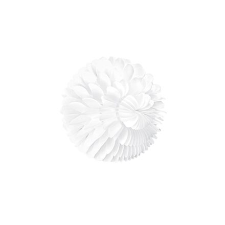 Pom-Pom Dekorációs Gömb Fehér 30 cm