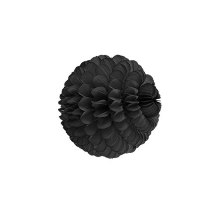 Pom-Pom Dekorációs Gömb Fekete 30 cm