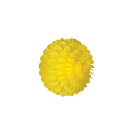 Pom-Pom Dekorációs Gömb Napsárga 30 cm