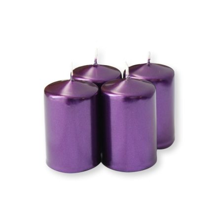 Adventi gyertyák lila metál 4 db